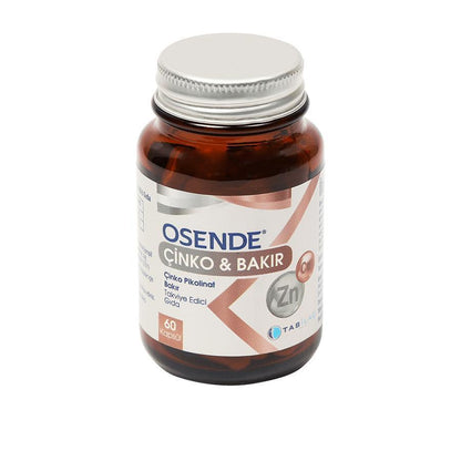 Osende Zinc Copper Supplement - Enhanced Absorption Zinc Picolinate for Immune Support & Mineral Balance - 60 Capsules