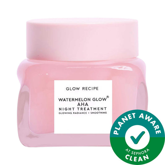 Watermelon Glow AHA Night Treatment Mask: Exfoliate, Hydrate & Brighten for Radiant Skin | Vegan & Cruelty-Free