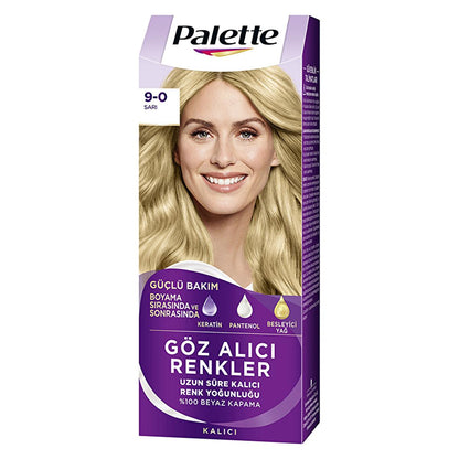 Palette 9-0 Sarõ Yellow Hair Dye: Vibrant, Long-Lasting Color with Keratin & Oils for Healthy, Shiny Hair
