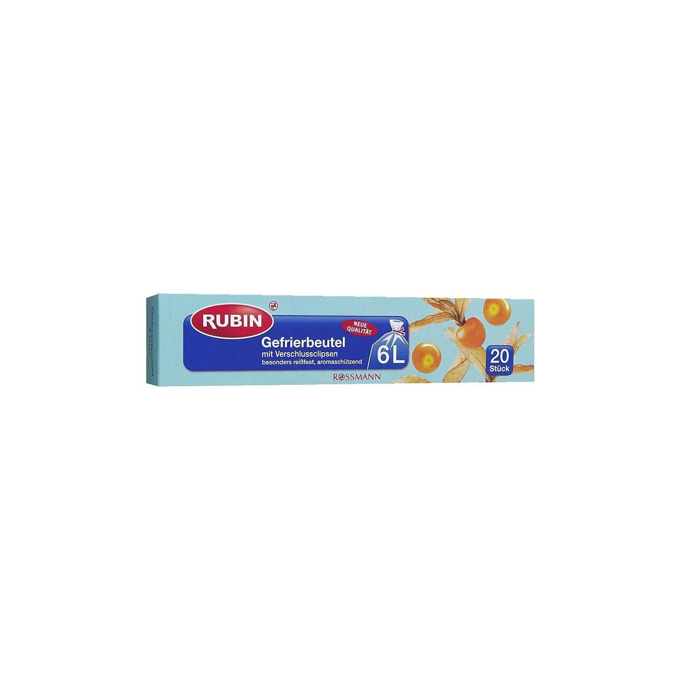 Rubin Food Storage and Freezer Bags for Freshness 6L 20 Pack