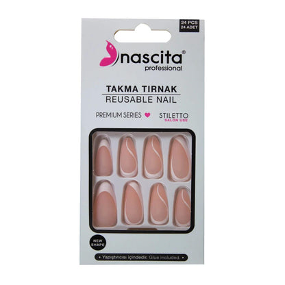 Nascita Stiletto Matte Press-On Nails 24 Count