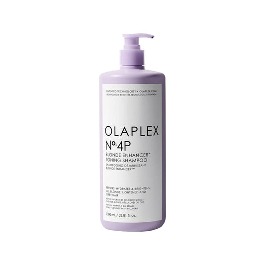Olaplex No. 4P Blonde Enhancer Toning Shampoo - 1000ml, Neutralizes Brassy Tones, Enhances Blonde Hair Color