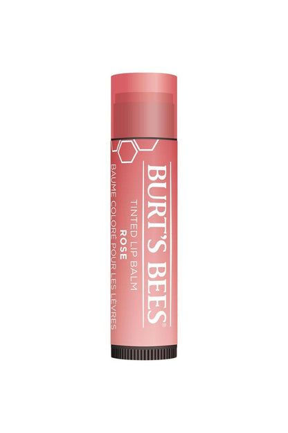 Burts Bees Rose Tinted Lip Balm - Moisturizing Natural Lip Care for Dry, Cracked Lips - Red Lip Tint & Daily Hydration