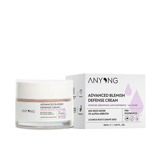 Anyong Advanced Blemish Defense Cream: Hydrating Rice Water Facial Moisturizer for Dark Spot Correction, Anti-Aging & Radiant Skin (50ml/1.69 fl oz)