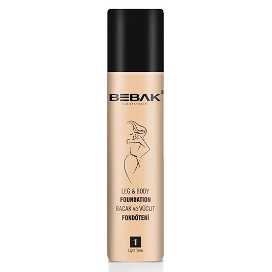 Bebak Leg Foundation Light: Water-Resistant Leg Makeup for Flawless Legs & Even Skin Tone - Conceal Blemishes & Imperfections