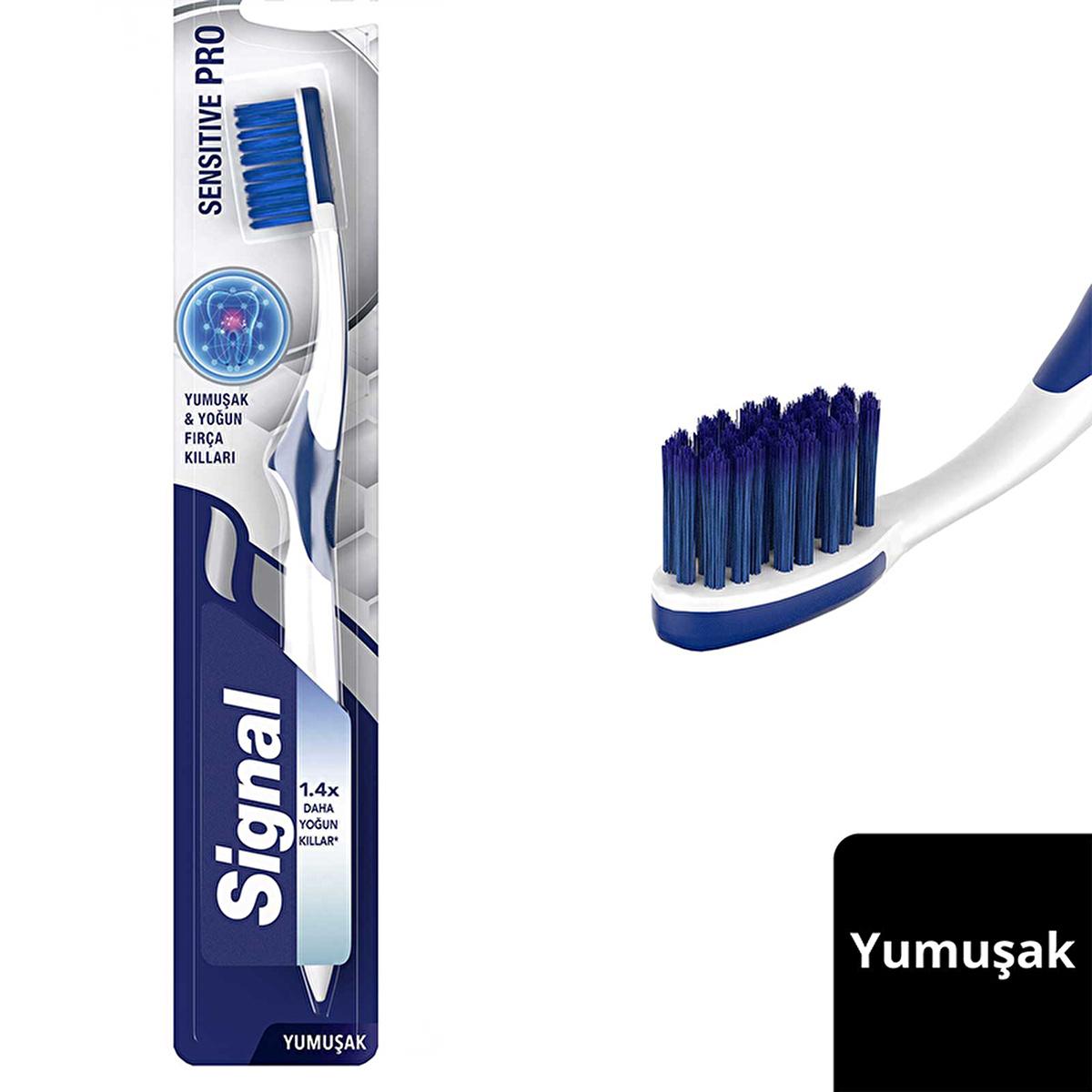 Signal Sensitive Pro Manual Toothbrush for Sensitive Teeth & Gums - Soft Bristle, Gentle Oral Care
