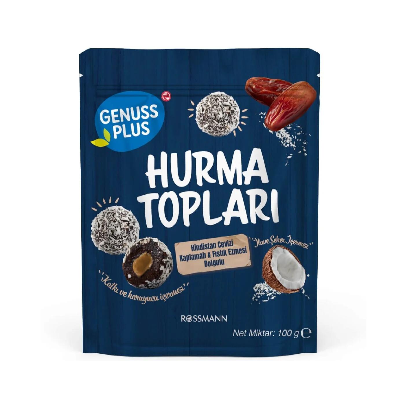Genuss Plus Coconut Peanut Date Balls Sweet Snack 100g