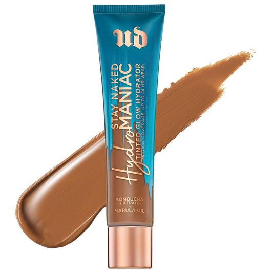 Hydromaniac Vegan, Non-Comedogenic Glowy Tinted Hydrator Foundation - Dewy Finish, Medium Coverage, 24hr Hydration