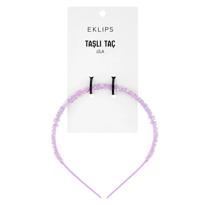 Eklips Lilac Rhinestone Headband for Hair Styling