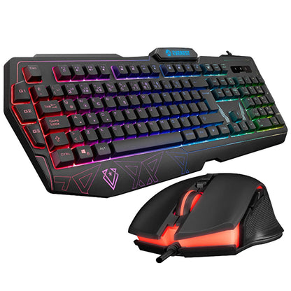 Everest Gaming Keyboard and Mouse Combo - USB 3, RGB Lighting, 3 Macro Keys, Adjustable DPI