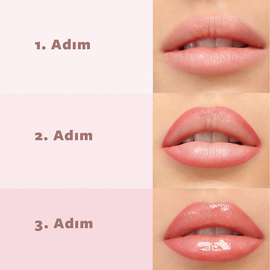 Pastel Perfect: Plumping Lip Gloss & Contour Liner Duo - Achieve Fuller, Defined Lips with Ultra-Glossy Finish