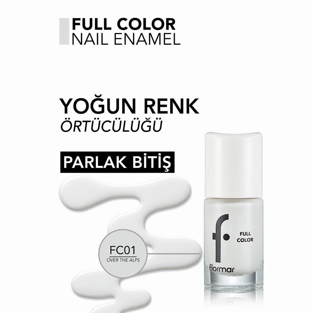 Flormar Full Color High-Pigment Nail Polish FC01 Over The Alps