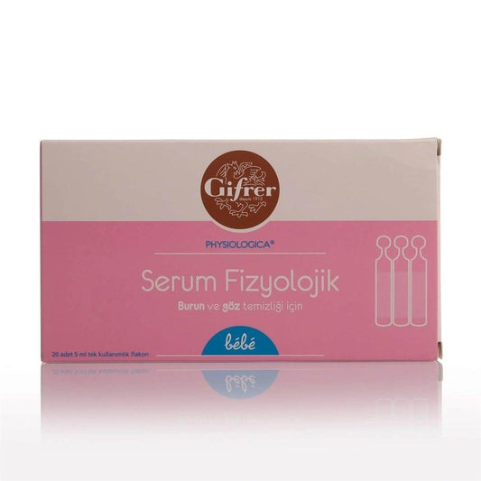 Gifrer Saline Solution 20 Ampoules - Sterile Nasal, Eye & Wound Care for Babies to Adults