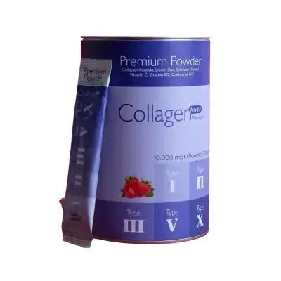 Collagen Forte Premium Strawberry Flavor Collagen Powder Supplement for Skin, Hair, and Nail Health - 300g