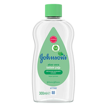 Johnson's Baby Aloe Vera Oil: Gently Moisturizes & Soothes Sensitive Skin, Ideal for Baby Massage - 10.14 fl oz