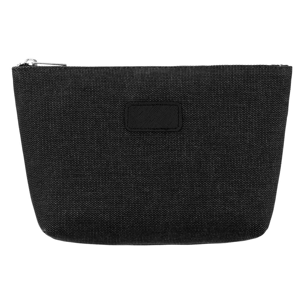 Eklips Black Linen Makeup Bag