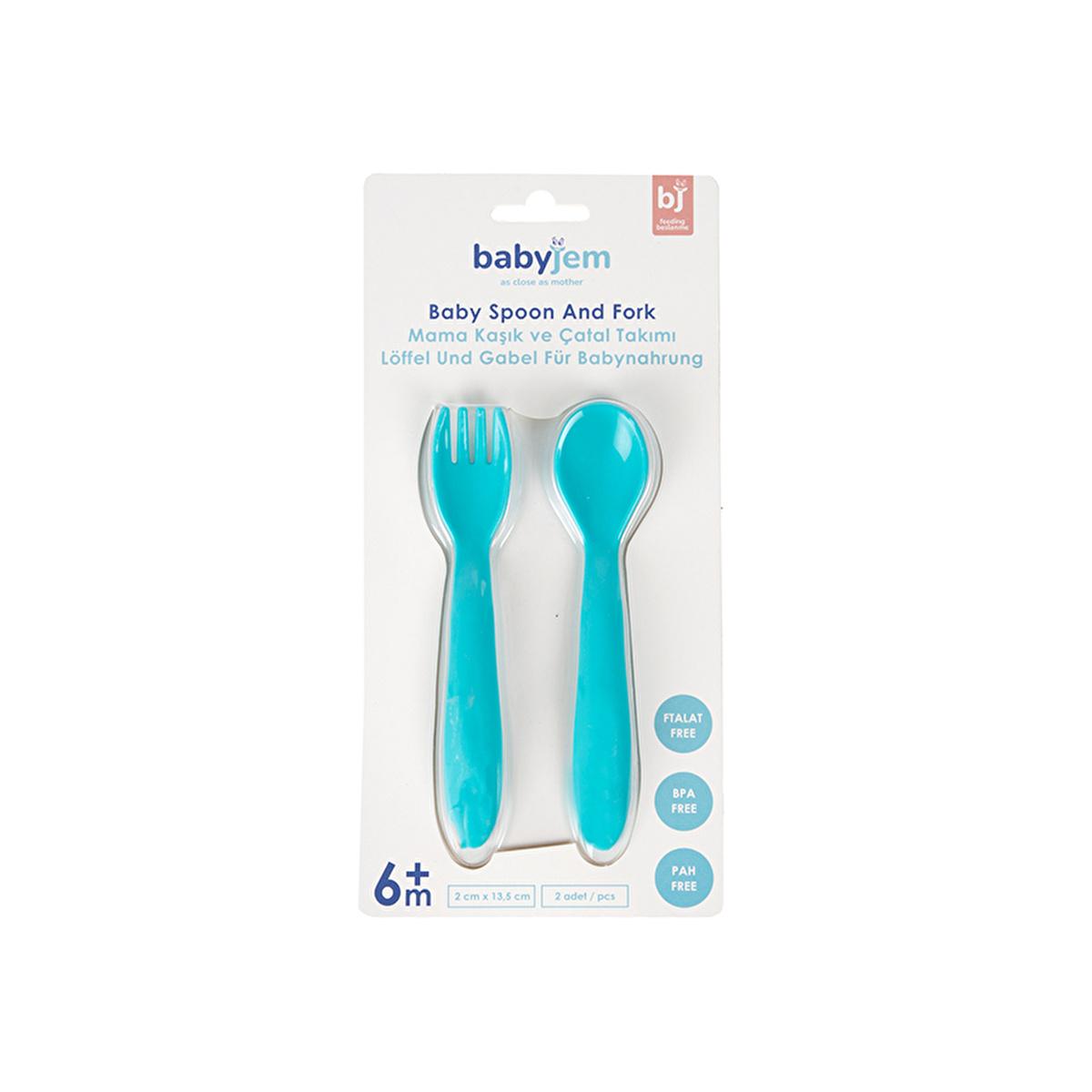 Babyjem Baby Utensil Set - Soft Baby Cutlery & Dishwasher Safe Feeding Tools for Self-Feeding Infants