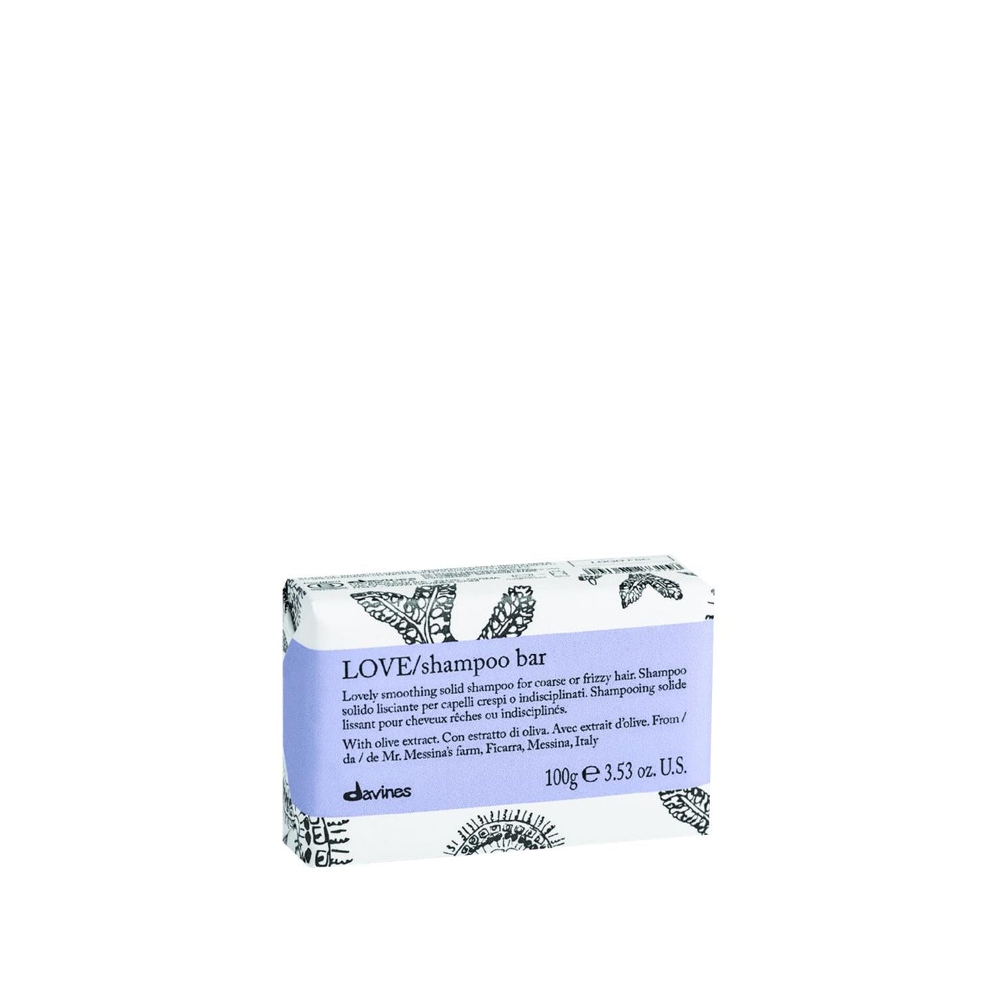 Davines Love Anti-Static Solid Shampoo - Sustainable Hair Care for Dry, Damaged Hair