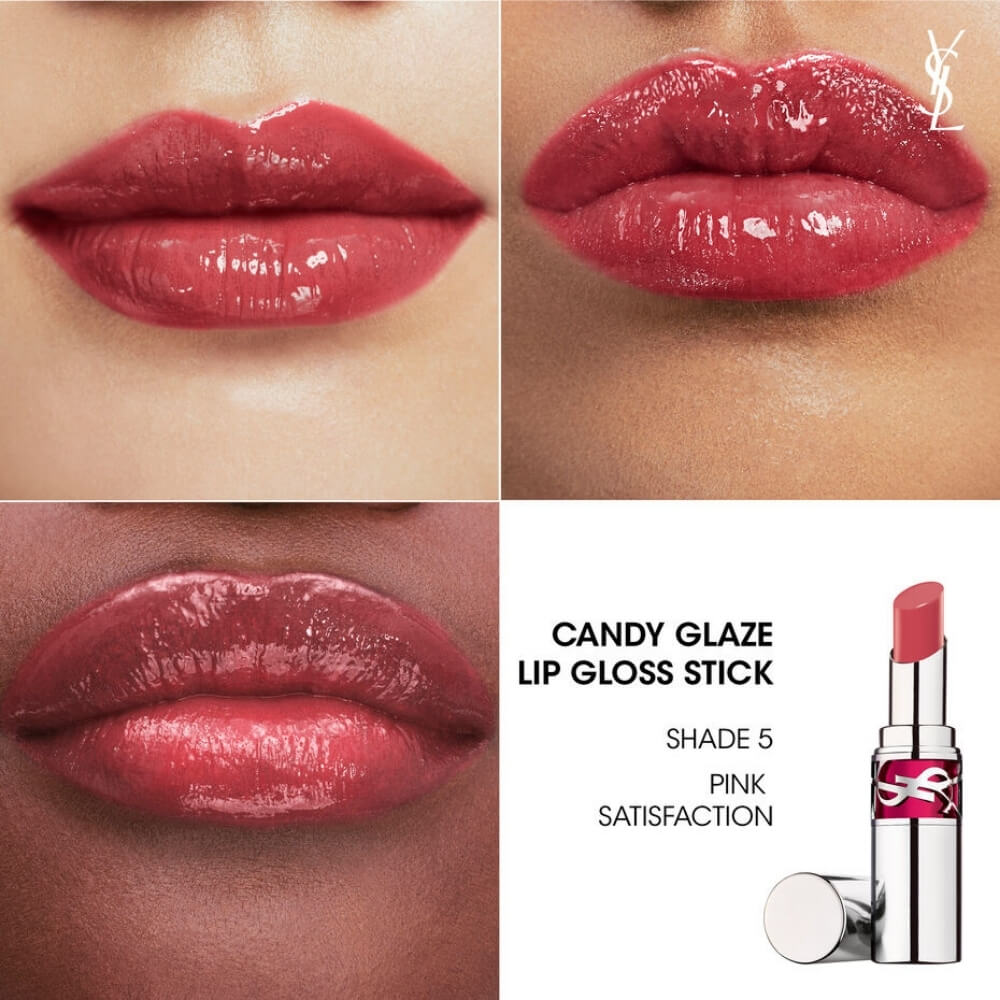 YSL Loveshine Candy Glaze Lip Gloss 05 - Pink Glow 3.2g