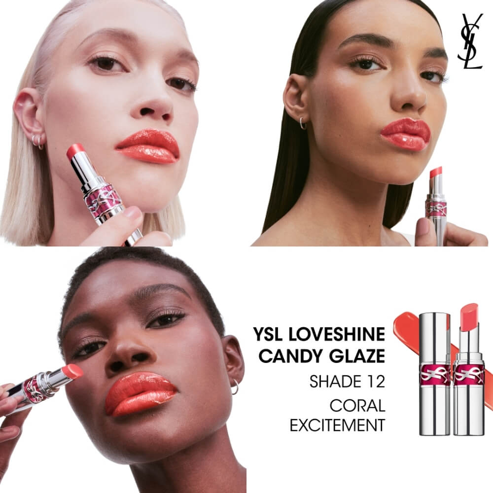 YSL Loveshine Candy Glaze Lip Gloss 12 - High-Shine Lip Gloss