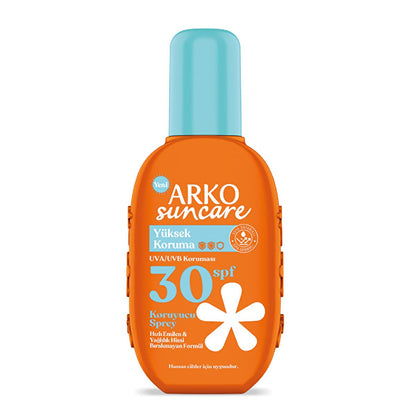 Arko Sun Care SPF 30 Sunscreen Spray: UVA/UVB Protection, Water Resistant, Reef Safe - Protect Sensitive Skin