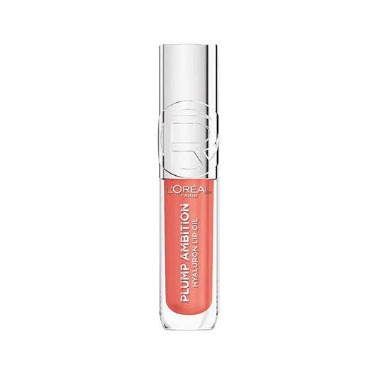 L'Oreal Paris Plump Ambition Hyaluron Lip Oil - Hydrating Lip Care with Hyaluronic Acid, 641 Latte Glace