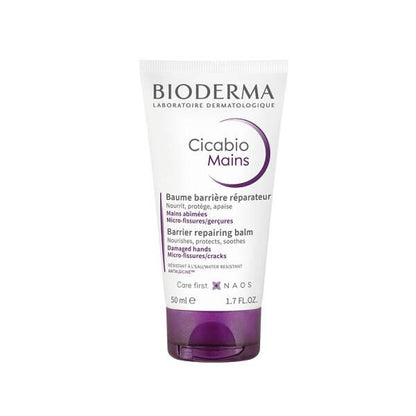 Bioderma Cicabio Hand Cream: Ultimate Barrier Repair for Dry, Damaged Hands | Moisturizing, Soothing, Non-Greasy Formula, Safe for Kids (3+) | 1.69 fl oz