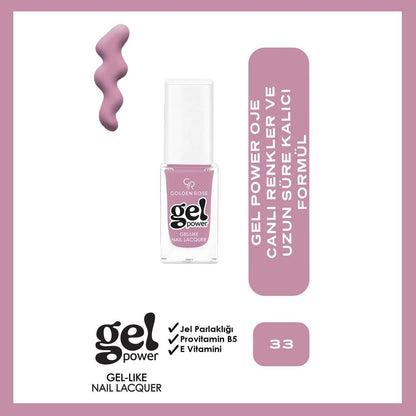 Golden Rose Power Gel Like Nail Polish No: 33 - 10.2ml