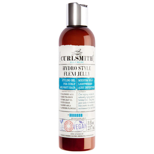 Hydro Style Flexi Hair Jelly: Define Curls, Tame Frizz, Vegan & Cruelty-Free Hair Styling Gel for Curly, Wavy & Coily Hair - Lightweight, Medium Hold