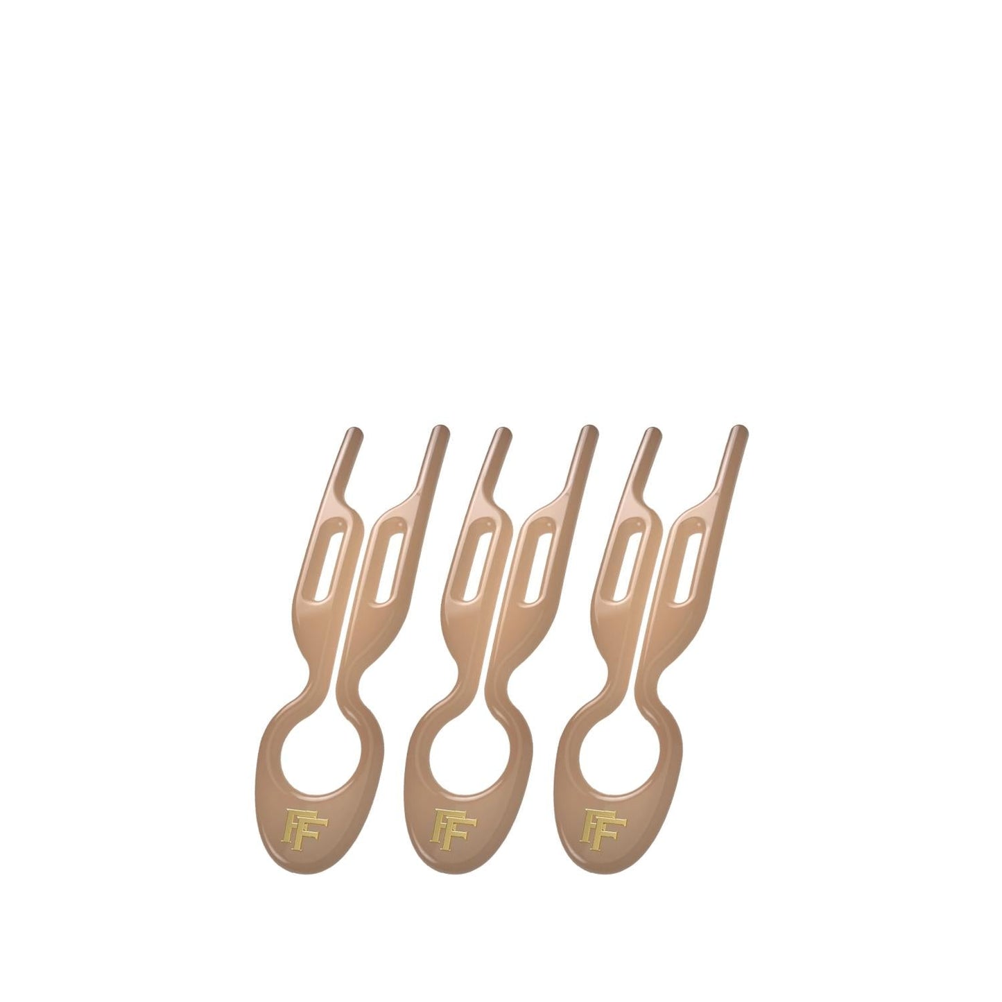 Fiona Franchimon No 1 Hairpin Satin Sand 3-Pack
