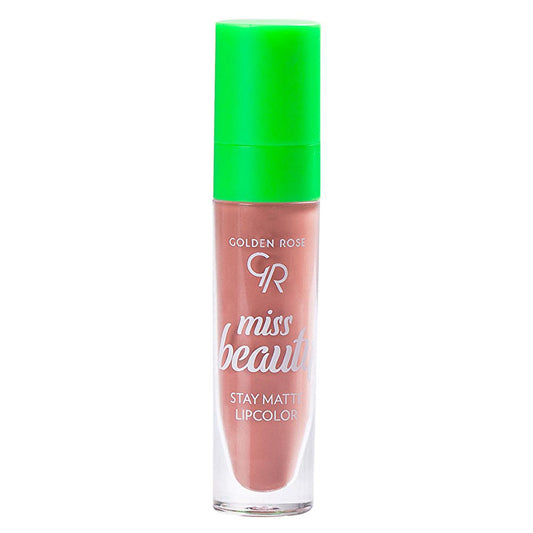 Golden Rose Miss Beauty Stay Matte Lipcolor: Long Lasting, Non-Drying, Intense Color Lipstick - Warm Kiss Shade