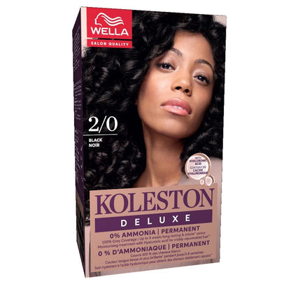 Wella Koleston Deluxe Ammonia-Free Hair Dye Kit 2/0 Black