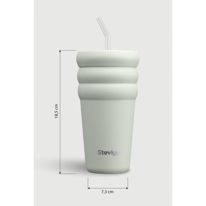 Stevig Bubble Stainless Steel Thermos in Lightest Sky 600ml