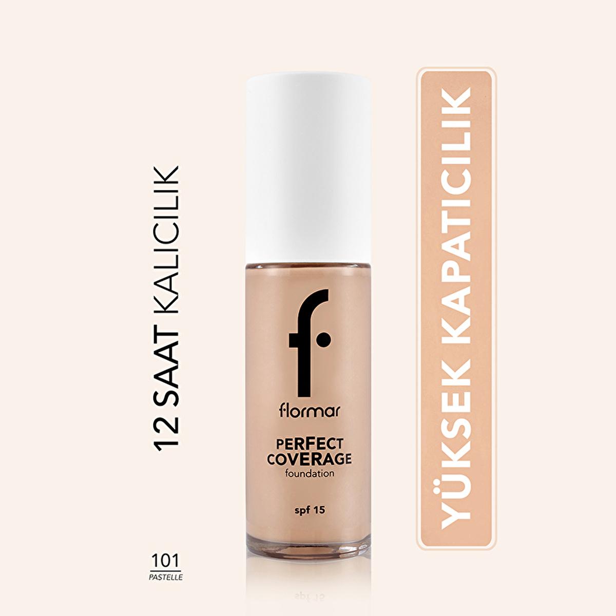 Flormar Perfect Coverage Foundation - Long-Lasting, SPF 15, All Skin Types