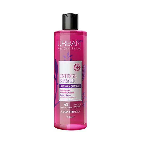 Urban Care Intense Keratin Shampoo: Repair Damaged Hair, Boost Shine & Smoothness - Vegan Formula, Strengthens & Protects (11.83 fl oz)