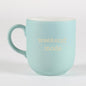 Rakle Weekend Mode Ceramic Mug - 400cc Blue Hand Washable Mug for Daily Use