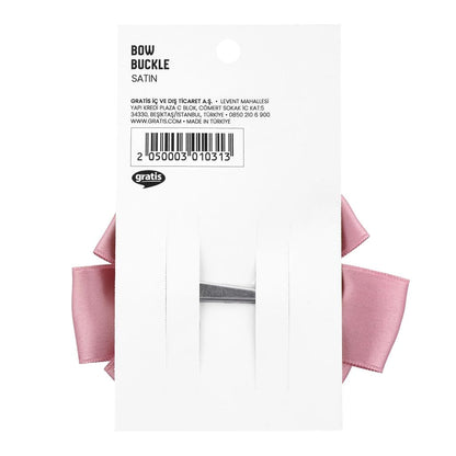 Eklips Satin Bow Ribbon Hair Clip for Elegant Styling, Powder Pink