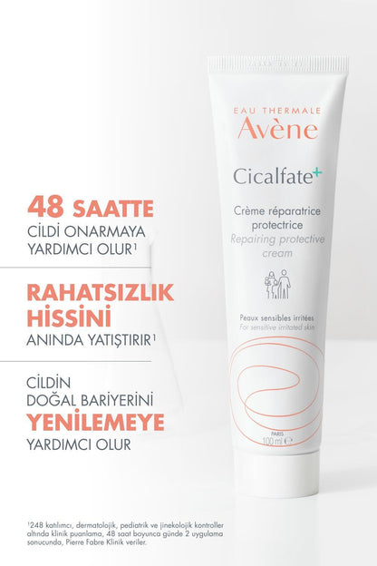Avene Cicalfate+ Soothing and Repairing Skin Care Cream for Sensitive Skin - 3.38 fl oz