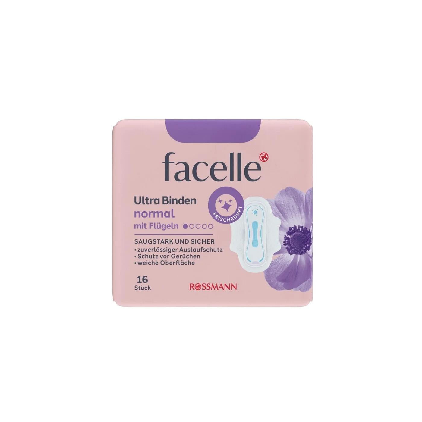 Facelle Ultra Normal Scented Pads with Wings 16-Pack