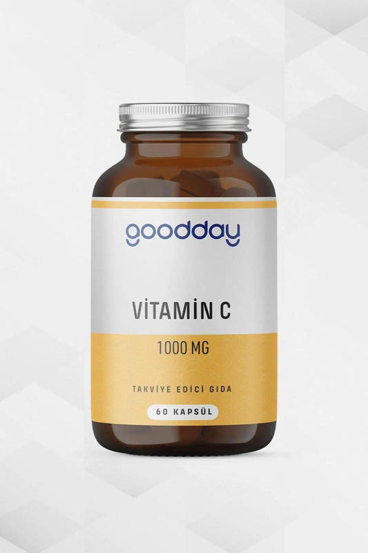 Goodday Vitamin C 1000mg - 60 Capsules - High-Dose Immune Support Supplement for Enhanced Well-being