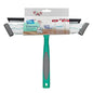 Flink & Sauber 2-in-1 Glass Cleaning Tool with Microfiber Cloth & Squeegee - Efficient Glass Cleaner for Homeowners