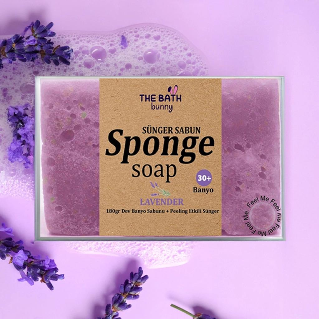 The Bath Bunny Lavender Sponge Soap with Peeling Effect 180g