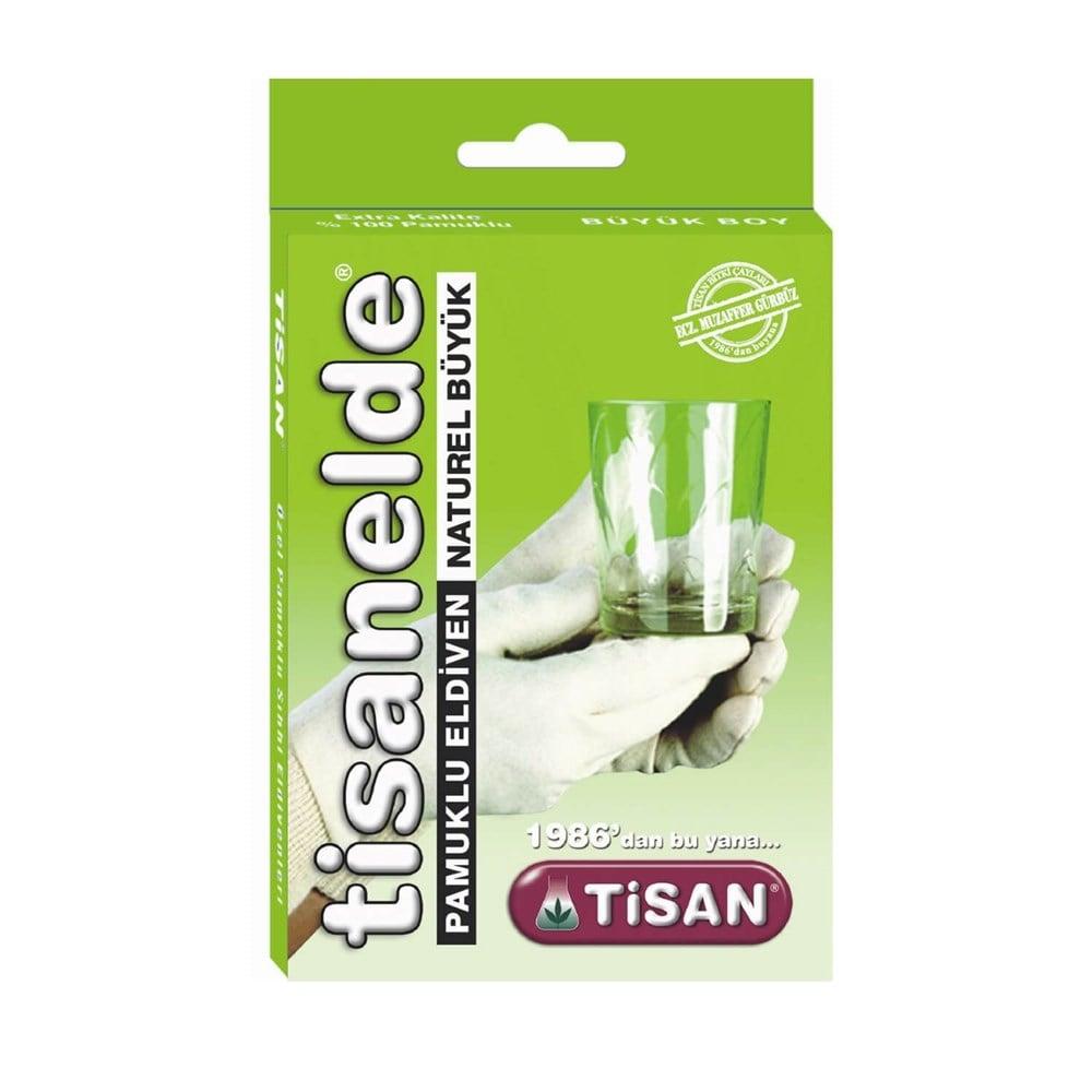 Tisanelde Cotton Gloves - Natural, Large Size for Comfort & Warmth